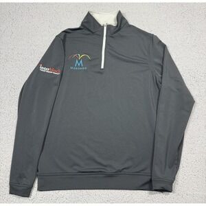 Peter Millar Pullover Mens Small Black 1/4 Zip Morongo Interblock Golf Top